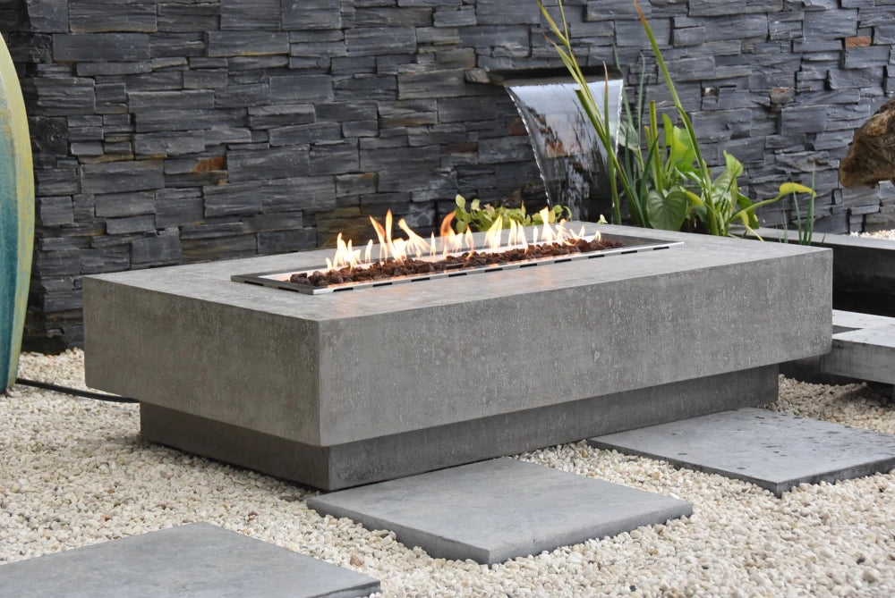 Elementi Hampton Gas Fire Pit Table | Light Grey