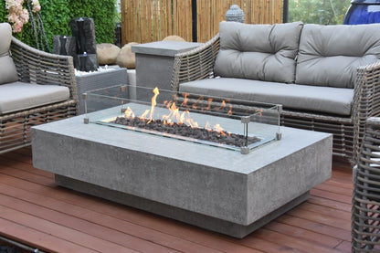 Elementi Hampton Gas Fire Pit Table | Light Grey