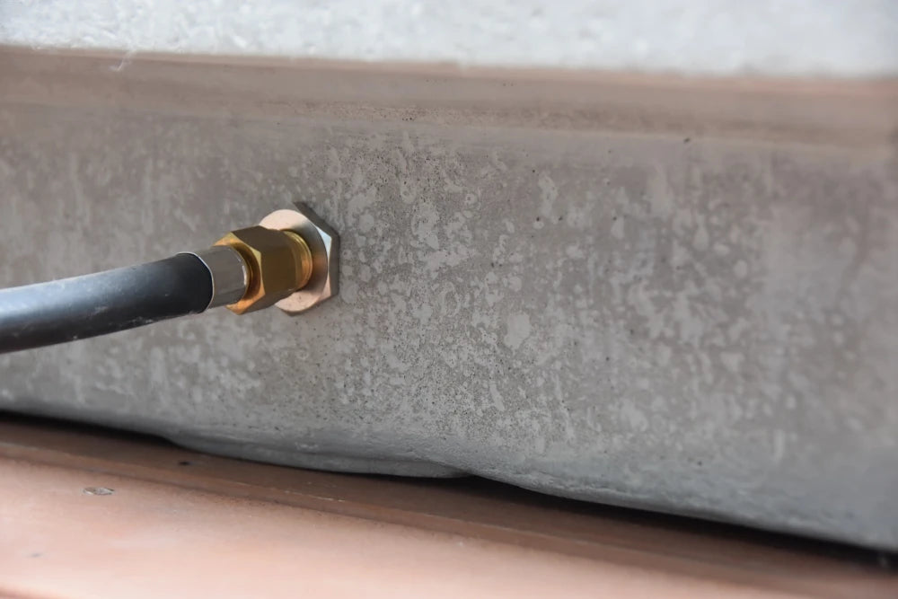 Elementi Hampton Gas Fire Pit Table | Light Grey