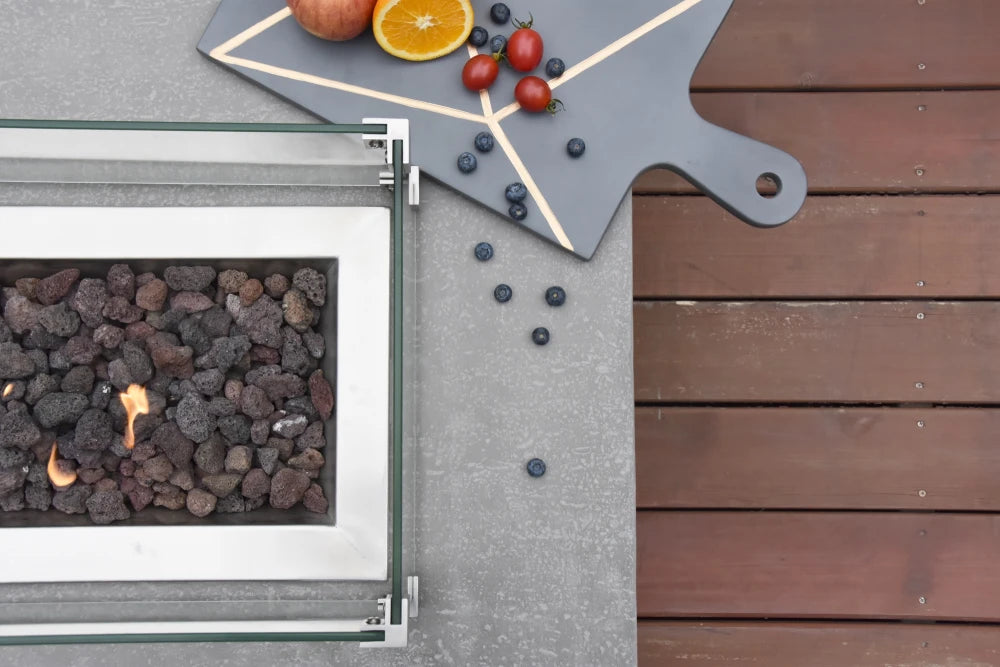 Elementi Hampton Gas Fire Pit Table | Light Grey