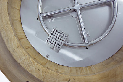 Elementi Lafite Barrel Gas Fire Pit Bar Table | Oak Barrel Design