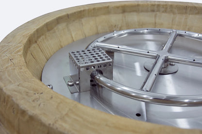 Elementi Lafite Barrel Gas Fire Pit Bar Table | Oak Barrel Design