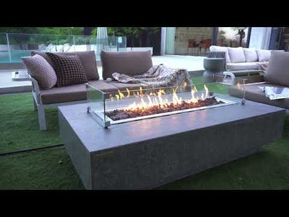 Elementi Hampton Gas Fire Pit Table | Light Grey