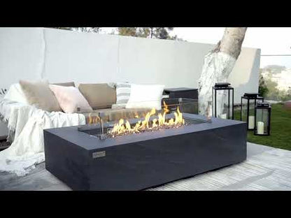 Elementi Cape Town Gas Fire Pit Table | Slate Black