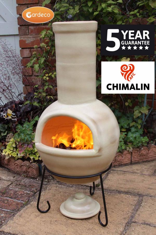 Gardeco Sempra Chimalin AFC Chimenea, Glazed Cappuccino