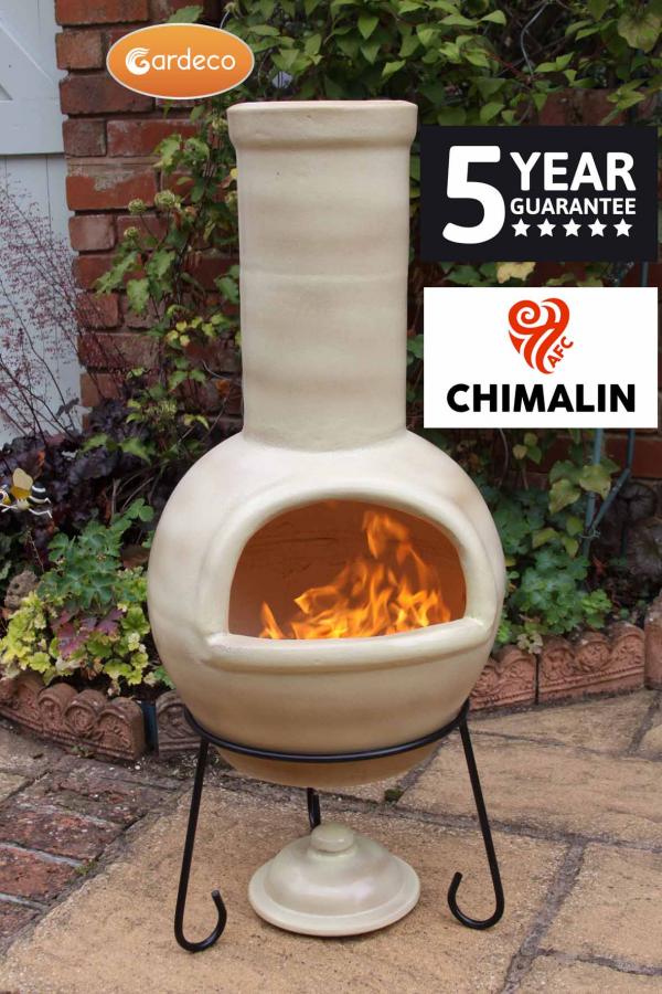 Gardeco Sempra Chimalin AFC Chimenea, Glazed Cappuccino