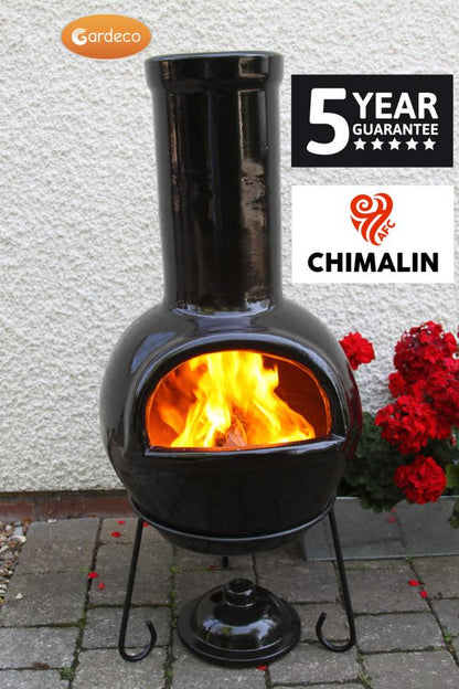 Gardeco Sempra Chimalin AFC Chimenea, Glazed Black