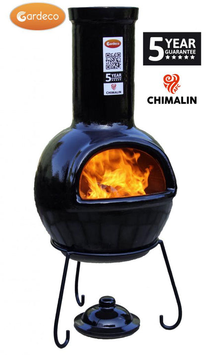 Gardeco Sempra Chimalin AFC Chimenea, Glazed Black
