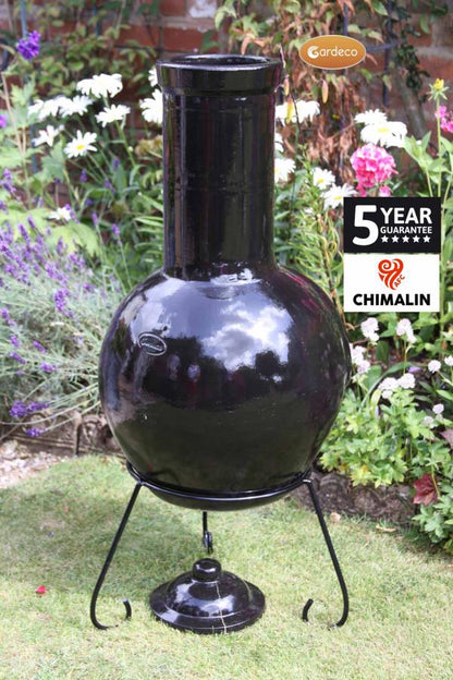 Gardeco Sempra Chimalin AFC Chimenea, Glazed Black