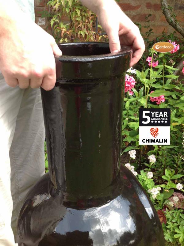 Gardeco Sempra Chimalin AFC Chimenea, Glazed Black
