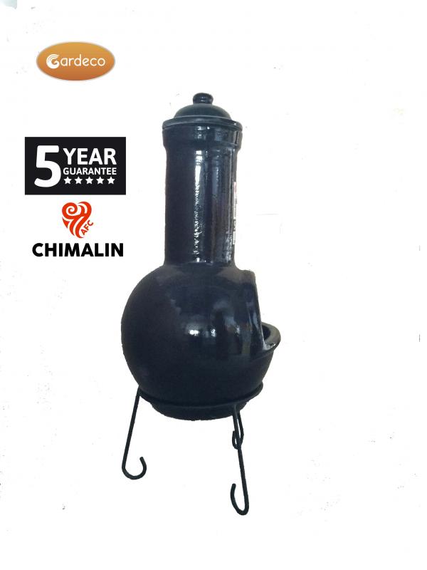 Gardeco Sempra Chimalin AFC Chimenea, Glazed Black