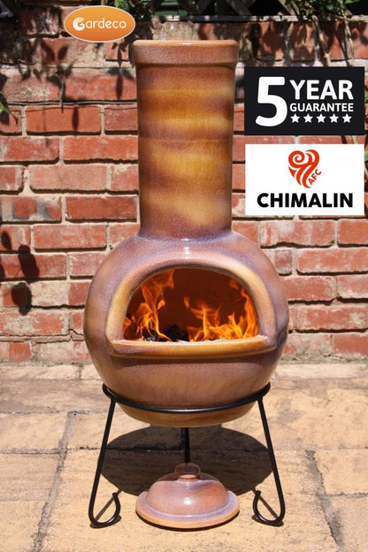 Gardeco Sempra Chimalin AFC Chimenea, Glazed Caramel