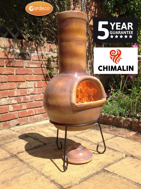 Gardeco Sempra Chimalin AFC Chimenea, Glazed Caramel