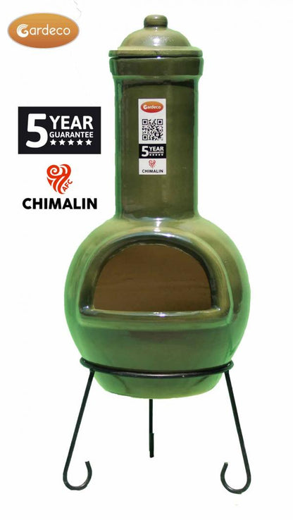 Gardeco Sempra Chimalin AFC Chimenea, Glazed Green