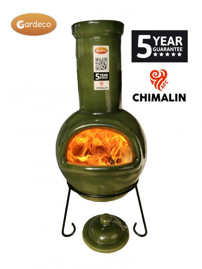 Gardeco Sempra Chimalin AFC Chimenea, Glazed Green