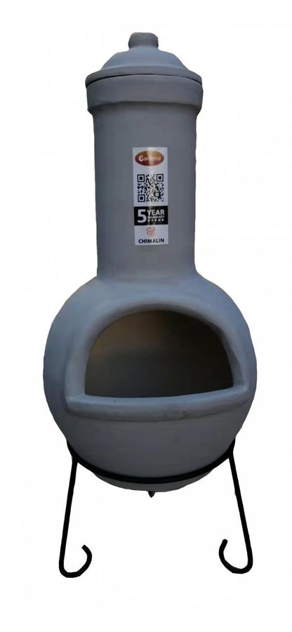 Gardeco Sempra Chimalin AFC Chimenea, Glazed Light Grey