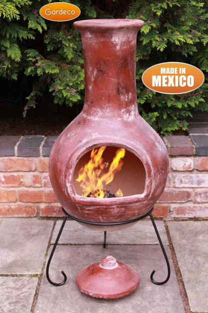 Gardeco Colima Mexican Clay Chimenea