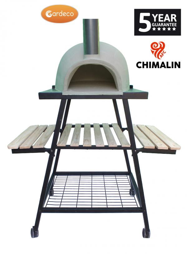 Gardeco Pizzaro Chimalin AFC Pizza Oven with Stand, Natural Clay