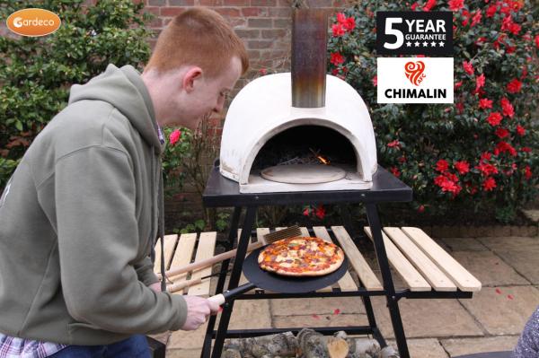 Gardeco Pizzaro Chimalin AFC Pizza Oven with Stand, Natural Clay
