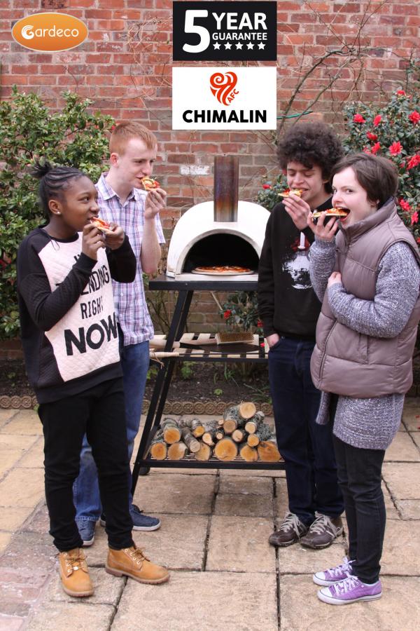 Gardeco Pizzaro Chimalin AFC Pizza Oven with Stand, Natural Clay