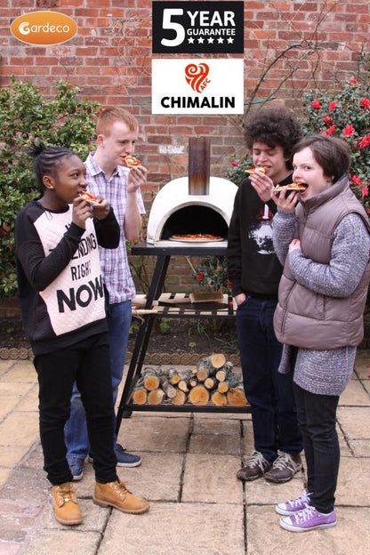 Gardeco Pizzaro Chimalin AFC Pizza Oven with Stand, Natural Clay