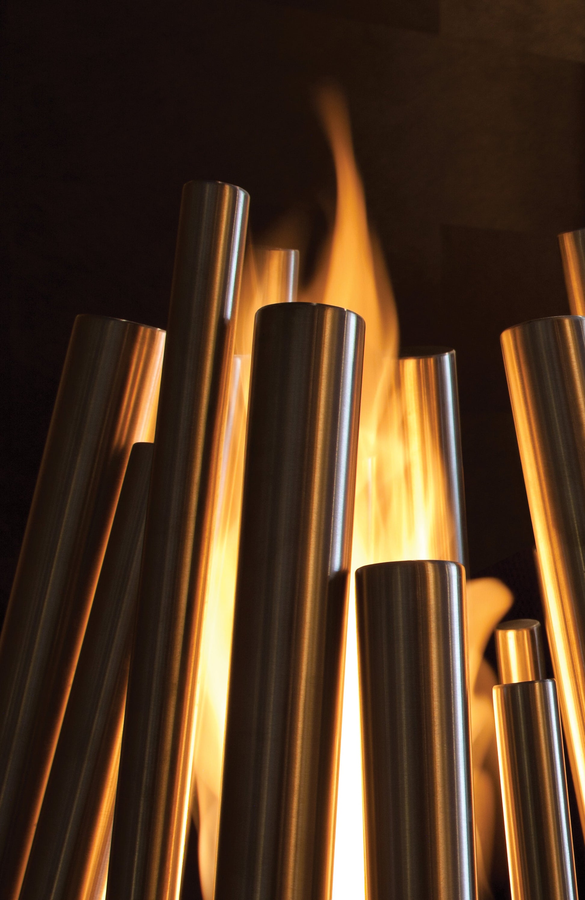 EcoSmart Fire Stix Sculptural Portable Fire Pit, Stainless Steel or Black, Bioethanol